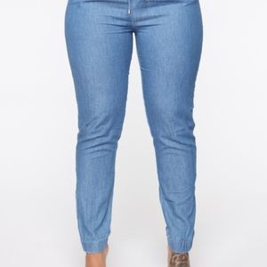 Fashion Nova Medium Wash Joggers